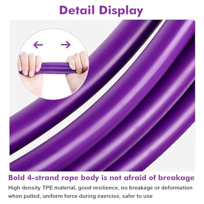 21 Fitness Resistance Bands-4 Tube Pedal Ankle Puller,Sit up Leg Stretch Rope Exercise Bands with Handles (2*Purple)