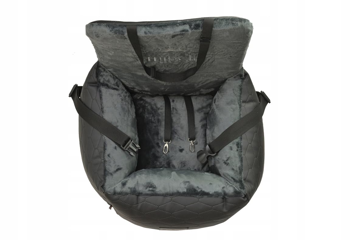 Hunde Autositz 50x50 cm Schwarz - 2in1 Sitz für Hund und Katze