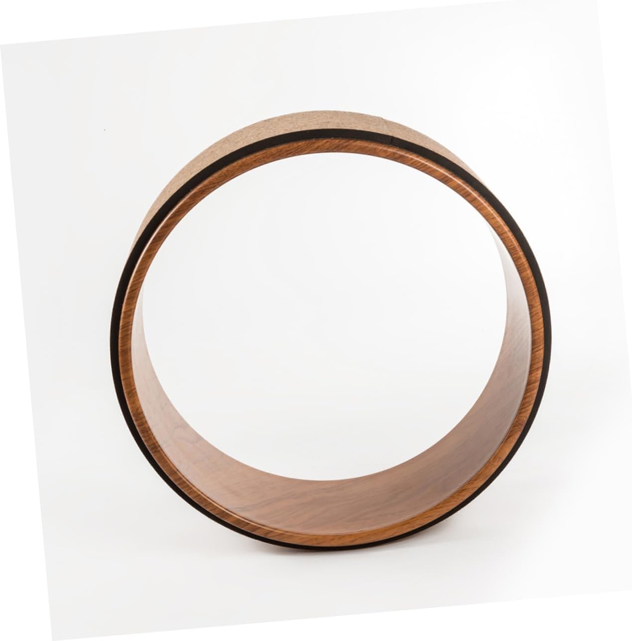 Toyvian Cork Yoga Wheel for Backbend Stretching Fitness Circle Roller Fitness Training Tool Natural Material 1 Piece Suitable for Yoga Practitioners