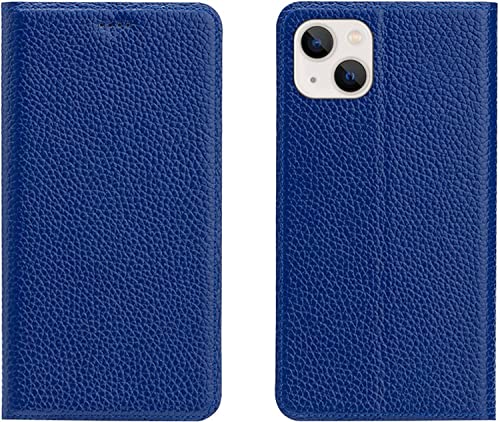 Étui portefeuille iPhone 13 Mini avec béquille et porte-cartes bleu