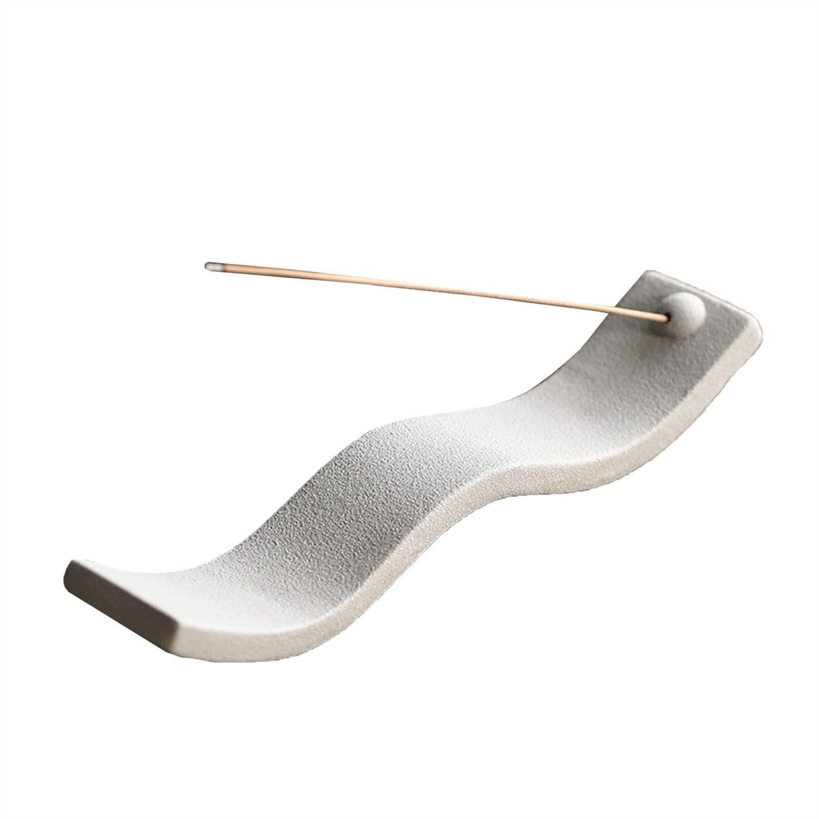 Lunchs White Incense Holder Wavy Incense Stick Holder Give As A Souvenir To The Bridesmaids Incense Burner Suitable For Incense Sticks(Color:white)