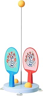 Table Tennis Training Kit - Table Tennis Elastic Shaft Equipment Trainer - Paddles Set Portable for Exercise Indoor Outdoo...