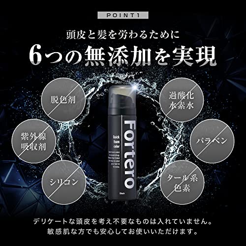 Fortero クイックフォームカラー 白髪染め メンズ ブラック 泡タイプ の商品画像 1
