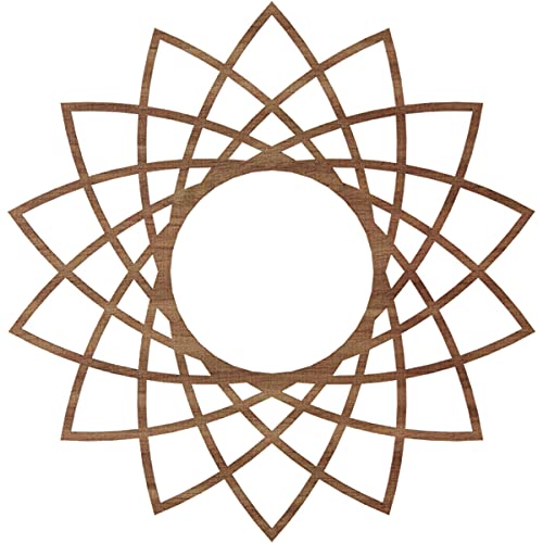 Image of Ekena Millwork 30 inchOD x 11 1 /2 inchID x 1 /4 inchT Eleanor Wood Fretwork Pierced Ceiling Medallion, Walnut