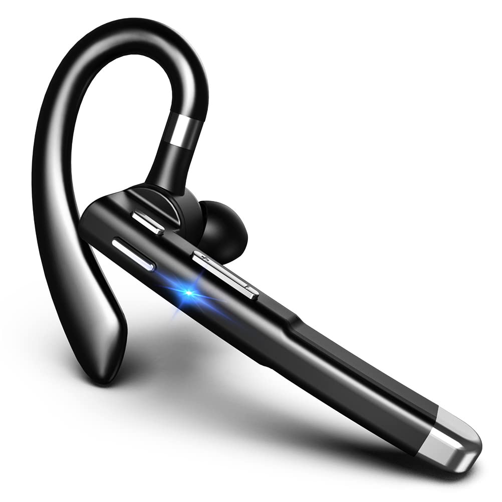 Auricolare Bluetooth Auricolare Vivavoce Girevole a Orecchio Singolo con Custodia di Ricarica per Display della Batteria per la Guida in Ufficio (520 seconda generazione)