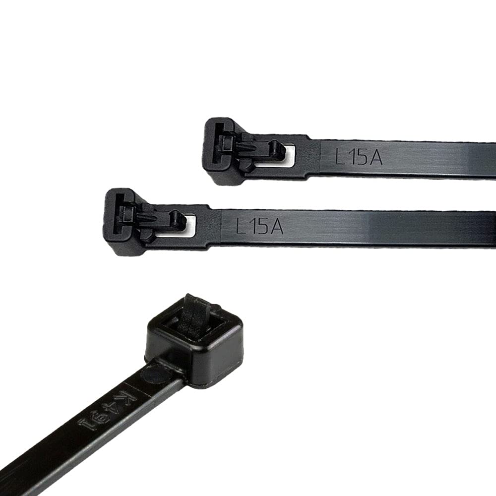 Sgc Black Releasable Reusable Cable Ties Strong Nylon Premium Cable Ties (25, 4.8Mm X 370Mm)