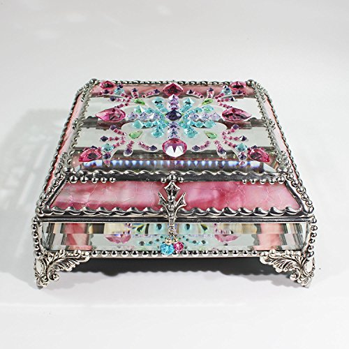 Jewelry Box, Glass Box, Stained Glass, Treasure Box Handmade Products
