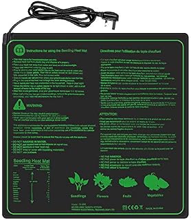 Hyindoor Seedling Heat Mat Heated Propagator Durable Waterproof Seedling Heating Pad for Winter Hydroponic Indoor Seedling Germination 20"x 20"(50 * 50cm)