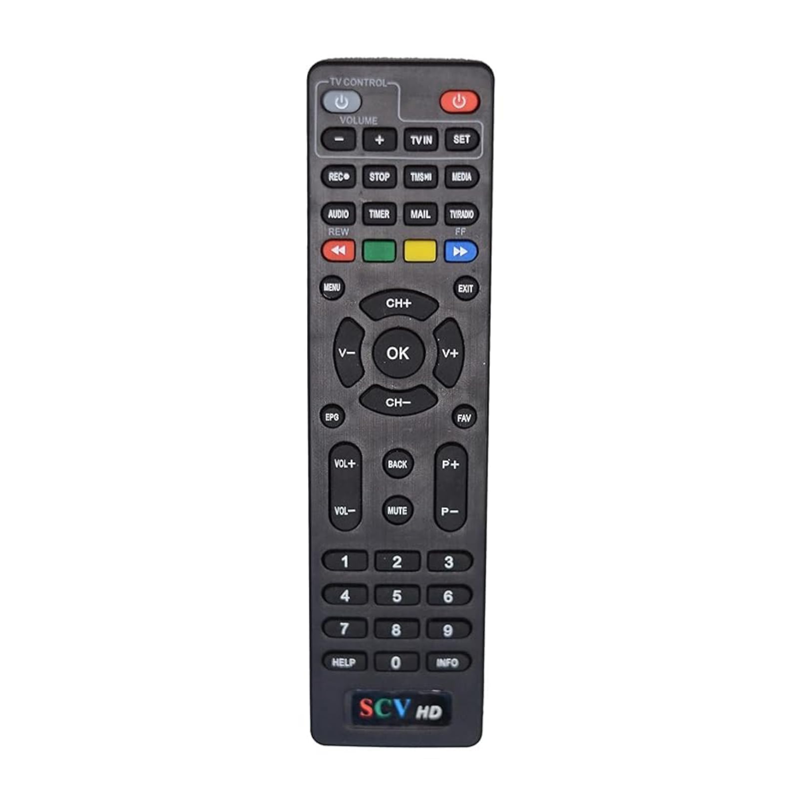 V4® Compatible Replacement Remote Control for SCV HD Setup Box/Set Top Box- Black-image-13