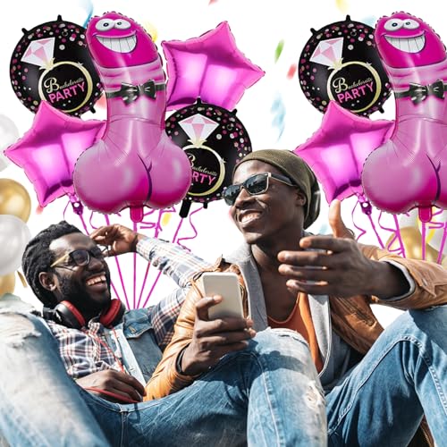 Image of Bachelorette Balloons Fun Decoration for Bachelorette Party Naughty Funny Balloons for Bachelorette Party Bridal Shower Girls Night Bachelorette Party Balloons Decorations Supplies