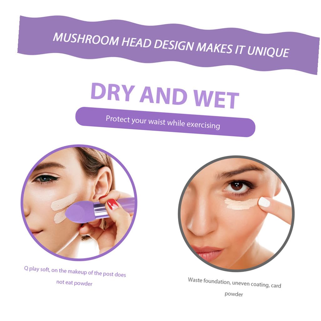 TEHAUX Conjunto de 6 Esponjas de Maquillaje en Forma de Lápiz, Hechas de Látex Flexible, Portátiles y Cómodas para Uso Profesional y Viaje