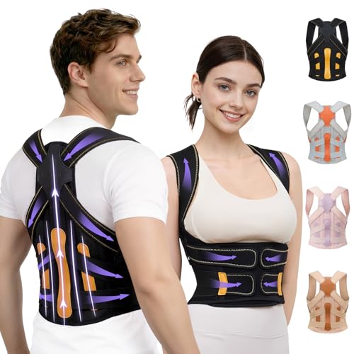 Posture Corrector for Women and Men, 5 Full Back Support Brace Ro...