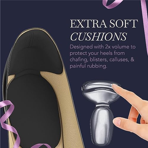Ballotte Premium Silicone Heel Pads for Shoes. Soft Heel Grips or Inserts for Big Shoes, Alleviates Slipping & Discomfort, Comfortable Cushioning for High Heels, 8-Pack (Natural)2