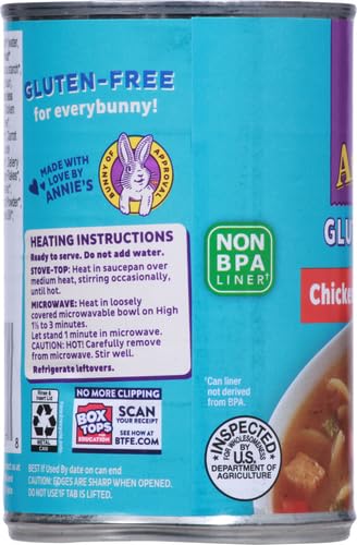 Miniatura 6 de Annie's Sopa enlatada de pollo y pasta sin gluten, lista para servir, 14 onzas