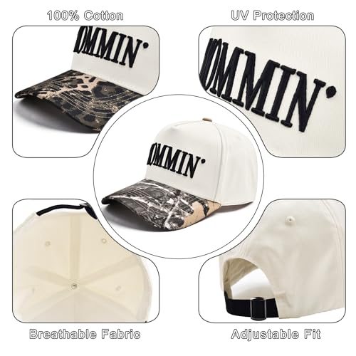 Image of Women's Mommin Trucker Hat - Vintage Two-Tone Ponytail Baseball Cap, Embroidered Adjustable Hat, Great Gift for Mom & Women
