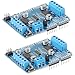 JESSINIE 2 Pack L293D DC Stepper Motor Control Shield Servo Driver Expansion Board Module for Arduino Mega2560 2/4 Channel R3 L293