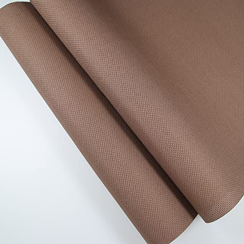 Image of KCS 4 pc of 12 inch x 18 inch 14CT Counted Cotton Aida Cloth Cross Stitch Fabric (Brown)