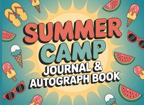 Summer Camp Journal & Autograph Book: Cool Sleepaway Essentials & Overnight Care Package Gifts for Teen Girls and Boys – Fun Summer Notebook image 2