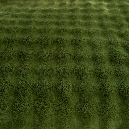 YUSOKI Manta de Lana 3D con Textura de Burbujas, Verde Oliva, 50x60 pulgadas miniatura 6
