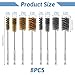 YENOVO 8 Pcs Wire Brush for Drill with Hex Shank, Bore Tube Port Cleaning Brushes 3/8