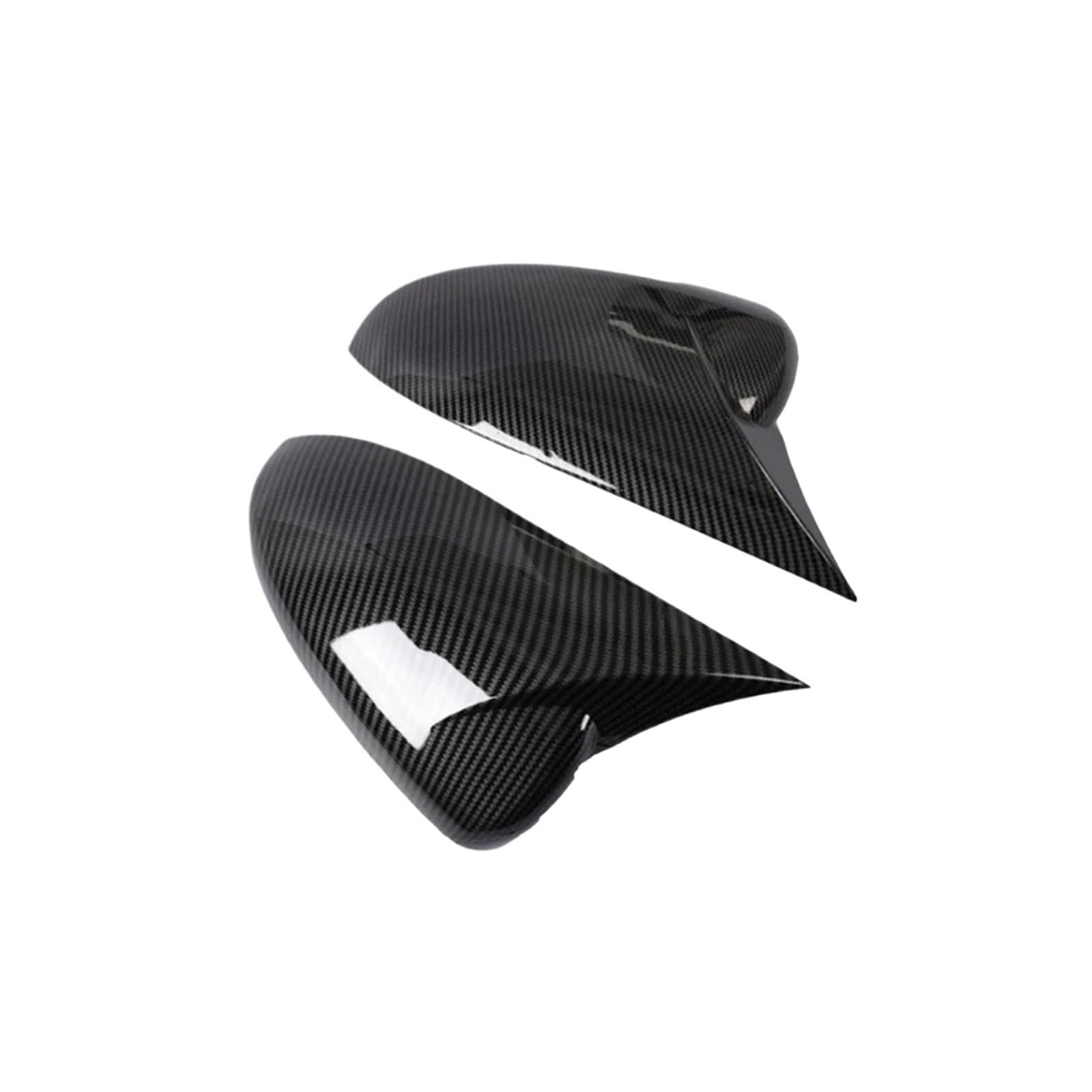 Replacement Covers Car Mirrors fits for Chevrolet fits for Cruze 2009-2014 2PCS Car Rearview Mirror Cover Rear View Trim With OX Horn fits for Styling(Black)(Carbon fibre)