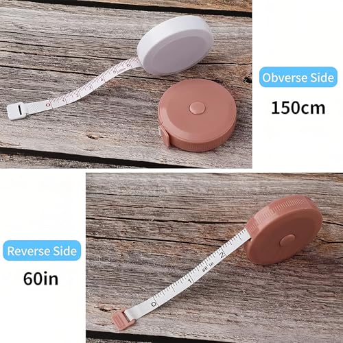 2PCS cinta métrica doble 60 pulgadas azul miniatura 5