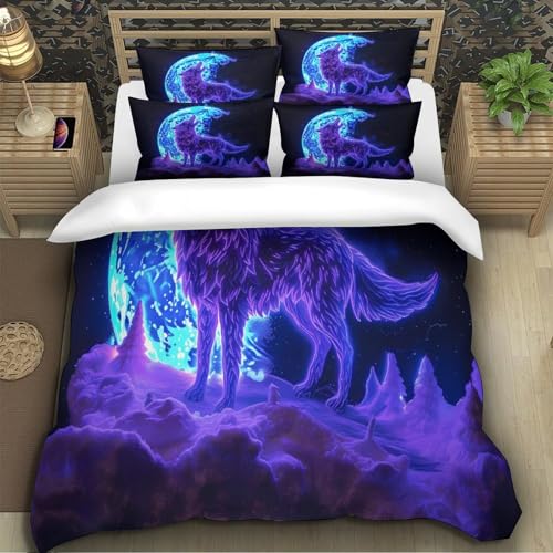 Housse de couette néon effet 3D en microfine qualité premium pour lit 220x240cm - 5