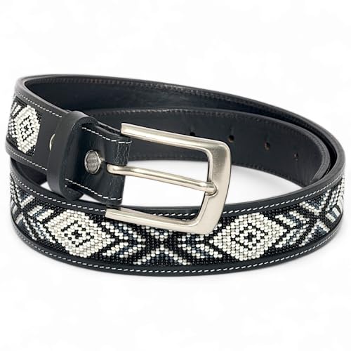 Genuine Leather Bead Belt, Belt For Men/Women, Belt For Gift. Cowboy Belt.4