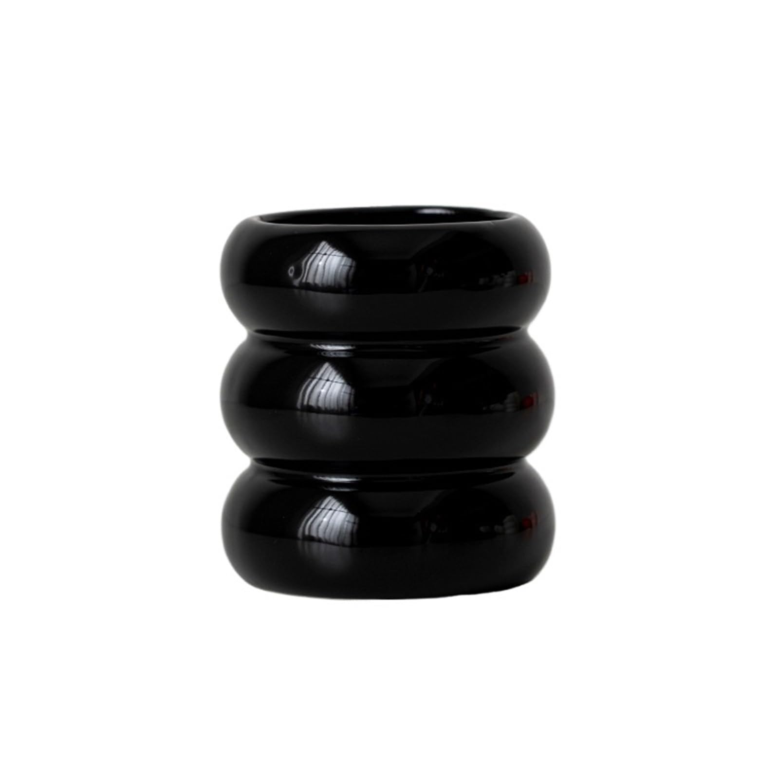 1Pair Ceramic Candlestick Holder Candle Holders Wedding Table Living Room Home Ornament Decoration For Home Décor, Living Room(Black)