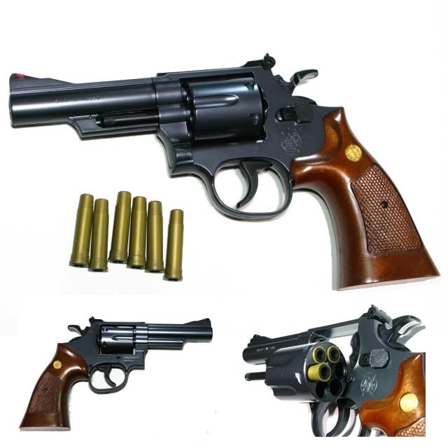 Amazon.co.jp: S&W M19 4in コンバットマグナム ウッドタイプグリップ 