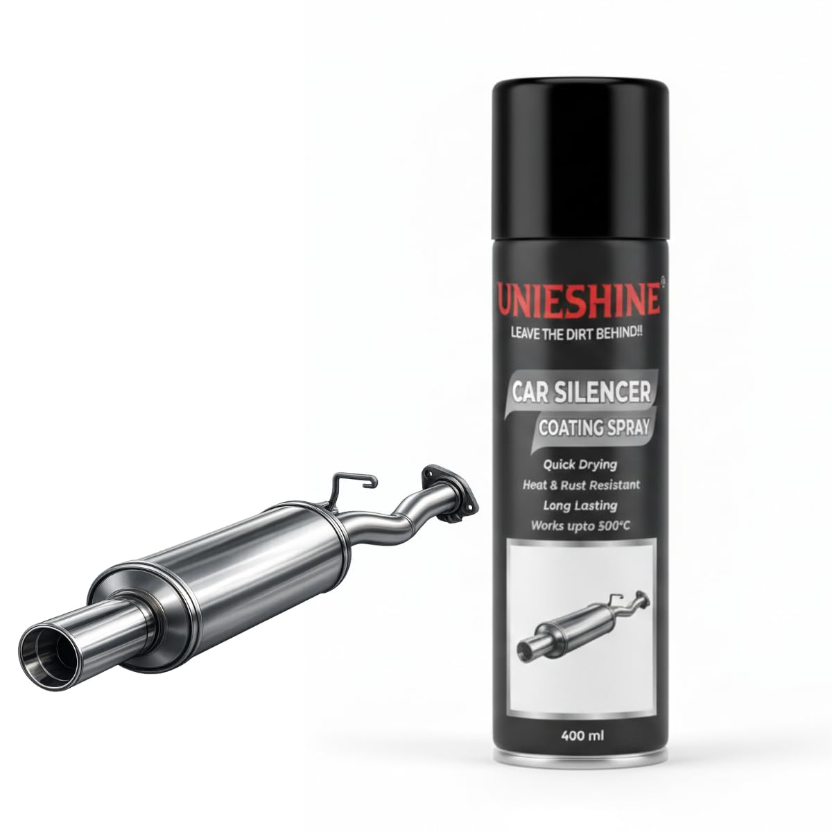 400ML Car Silencer Coating Spray | 4 Wheeler Exhaust & Underbody Protection | Prevents Rust, Leak & Corrosion | Diesel Wash Resistant | Anti-Rust Coating | Silver Color-picture-15