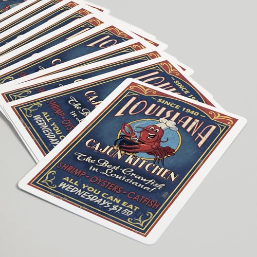 Lantern Press Louisiana, Vintage Sign, Cajun Kitchen Crawfish miniatura 5