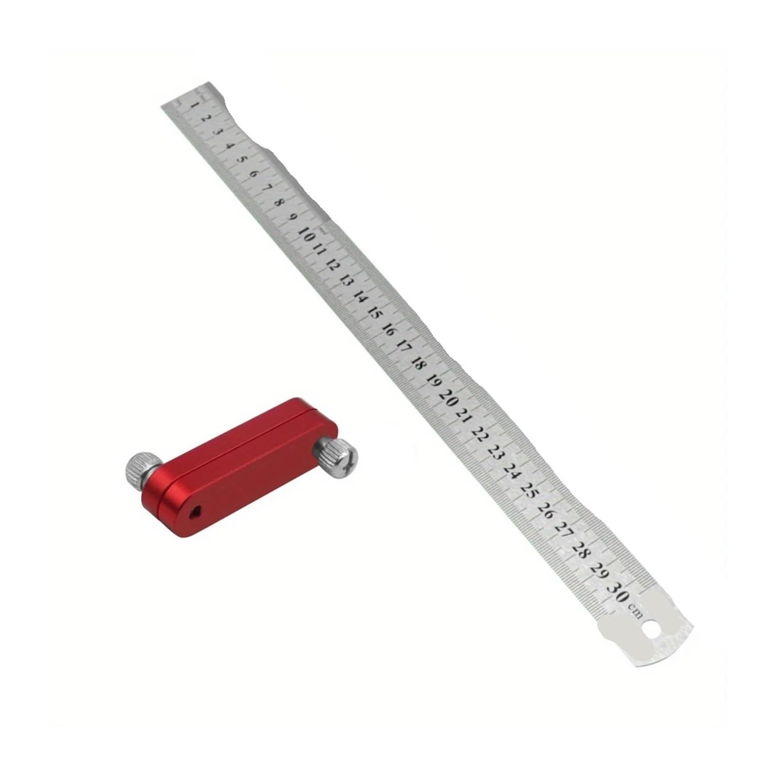 Ygleeuli B Block And Ruler Ruler Stops Fences Combination Right Angle Ruler, Positioning Block Adjustment Limit Scriber Line Marking Gauge(B Block And Ruler)