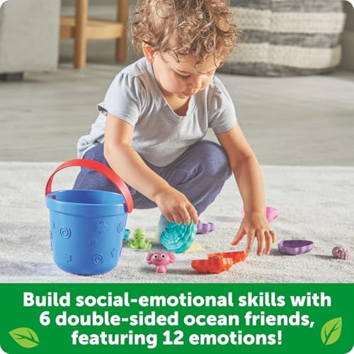 Image of Learning Resources Ocean Emotions Seashells | Sea Animals and Bucket, Sand Toys for Sandbox, Kids Beach Toys, Summer Sensory Bin Toy, Outdoor Water Toddler Toy