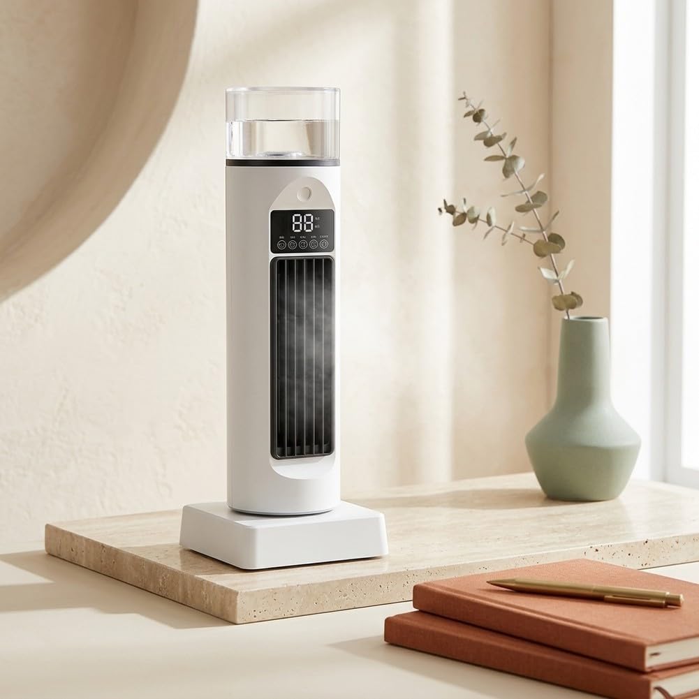 Ventilateur pulvérisateur sans pales USB - Refroidisseur d'air - 43 cm - Blanc