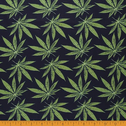 Luxurious Home Grown Black and Green Combed Cotton Fabric – Cut by the Yard for Quilting, Apparel, and Crafts 4 Luxurious Home Grown Black and Green Combed Cotton Fabric – Cut by the Yard for Quilting, Apparel, and Crafts - Image 3