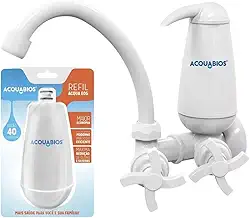 Torneira de Cozinha para Parede Acquabios 1006-0048, com Filtro, Branca, com Refil Extra 1007-0001