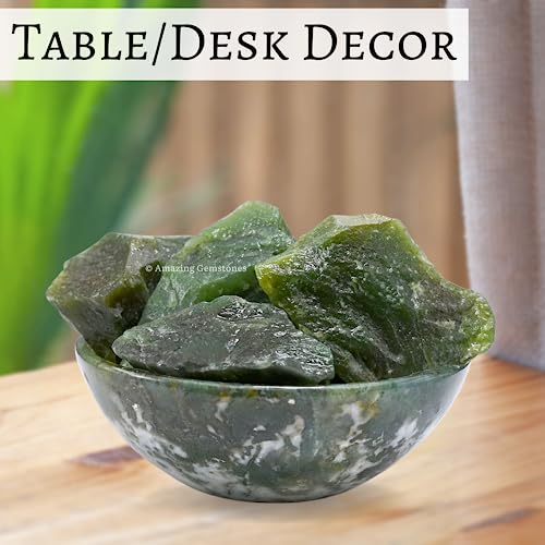 Image of Amazing Gemstone Dark Green Aventurine Raw Crystals and Healing Stones, Natural Rocks for Tumbling - DIY Raw Stones and Crystals, 2 Pieces
