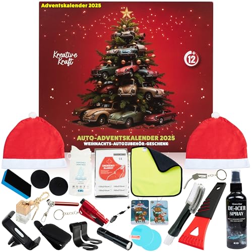 KreativeKraft Auto Zubehör Adventskalender 2025 Männer, Teens...