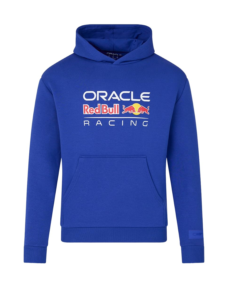 Castore Unisex Bluing Red Bull Racing F1 Team, Official 2026 Merchandise, Rbr Team Logo Graphic Hooded Sweatshirt Pullover Hoody, Racing Blue (Uk, Alpha, L, Regular, Regular)