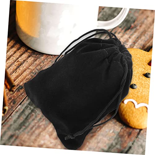 Hemoton Bolsa De Flanela Bolso 45 Pçs Jóias Saco De Cordão Preto Flanela