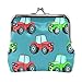 Baiser Serrure Porte-Monnaie pour Femmes Dessin Animé Animation Rétro Jouet Tracteur Porte-Monnaie pour Filles avec Baiser Serrure Fermeture Porte-Monnaie pour Filles pour Femmes Fille 4.5x4.1 Pouces