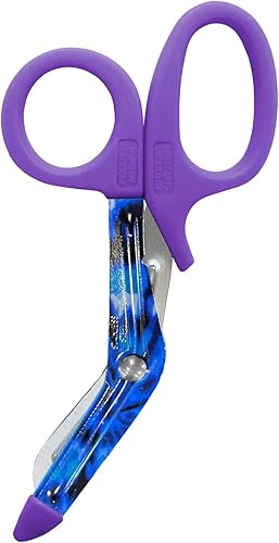 Prestige Medical Tijeras utilitarias StyleMate de 5.5 pulgadas, teñido anudado azul oscuro (modelo 871-TDB)