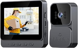 KEPEAK Türklingel mit Kamera, Video Türklingel 4,3 Zoll Farbbildschirm, 70° Weitwinkel Kamera, 800mAh Akku, Zwei-Wege-Audio, Nachtsicht, Keine App/WLAN