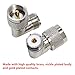 PL259 Right Angle, 2 Pack UHF Male to Female Coax Connector Adapter, 90 Degree Elbow for CB Ham Radio Antenna, Coaxial Cable