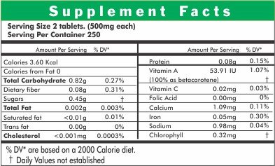 Image of Wheatgrass Tablets (500 Tablets Pack of 4)