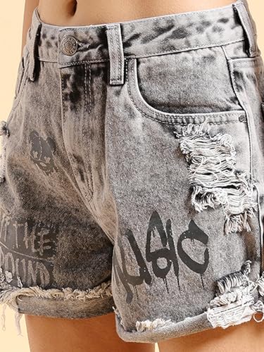 Image of Tokyo Talkies Women's Regular Fit Denim Shorts | Women Casual Shorts