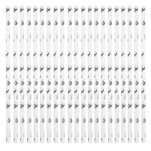 Pitillos de papel Kraft Halloween calavera 100 piezas miniatura 1