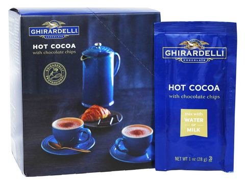 Ghirardelli Hot Cocoa Mix with Chocolate Chips, 1 oz Packet (Case of 15) Ghirardelli Hot Cocoa Mix with Chocolate Chips, 1 oz Packet (Case of 15)