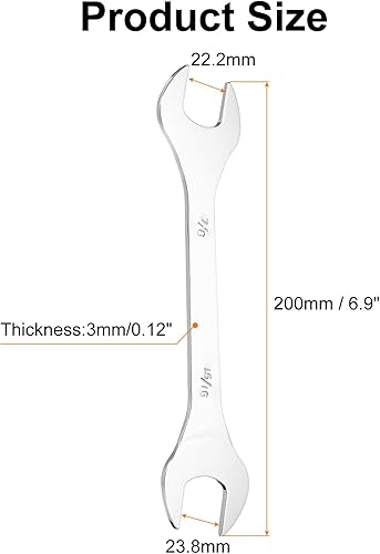 Miniatura 2 de HARFINGTON Llaves delgadas SAE, 78x1516 pulgadas, herramienta de llave delgada para reparación de espacios reducidos